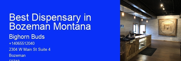 Best Dispensary in Bozeman Montana